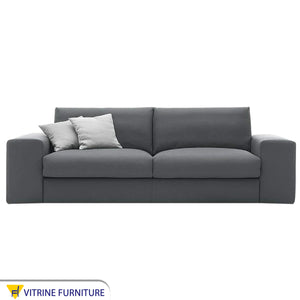 Grey sofa with two seats
