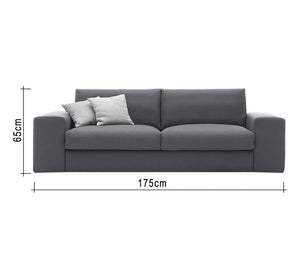 Grey sofa with two seats