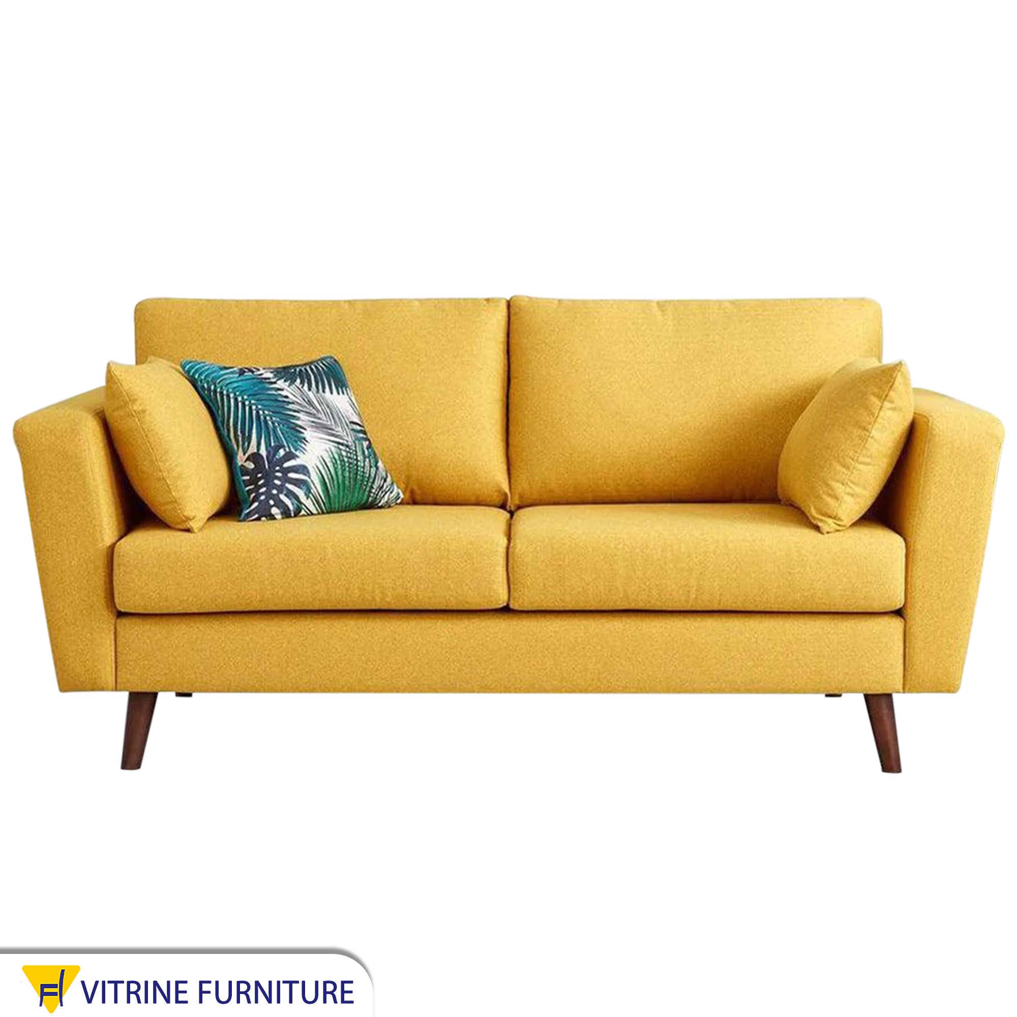 Yellow couple sofa