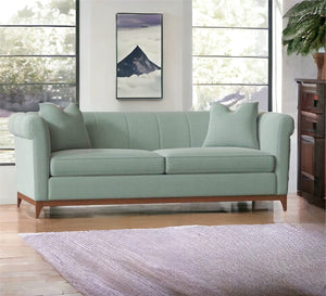 Mint green sofa