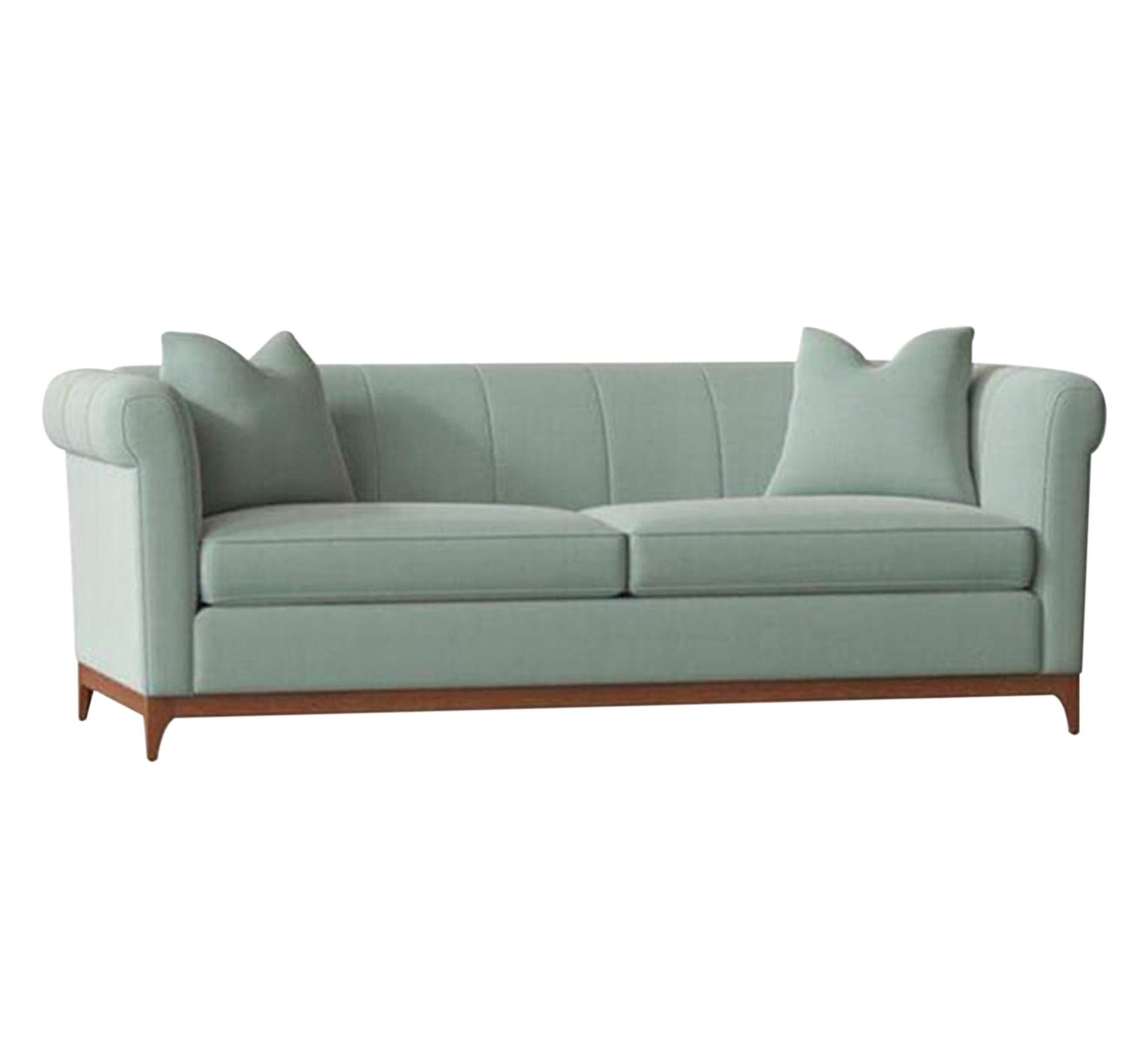 Mint green sofa