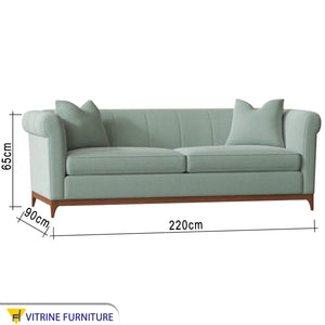 Mint green sofa