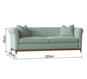 Mint green sofa