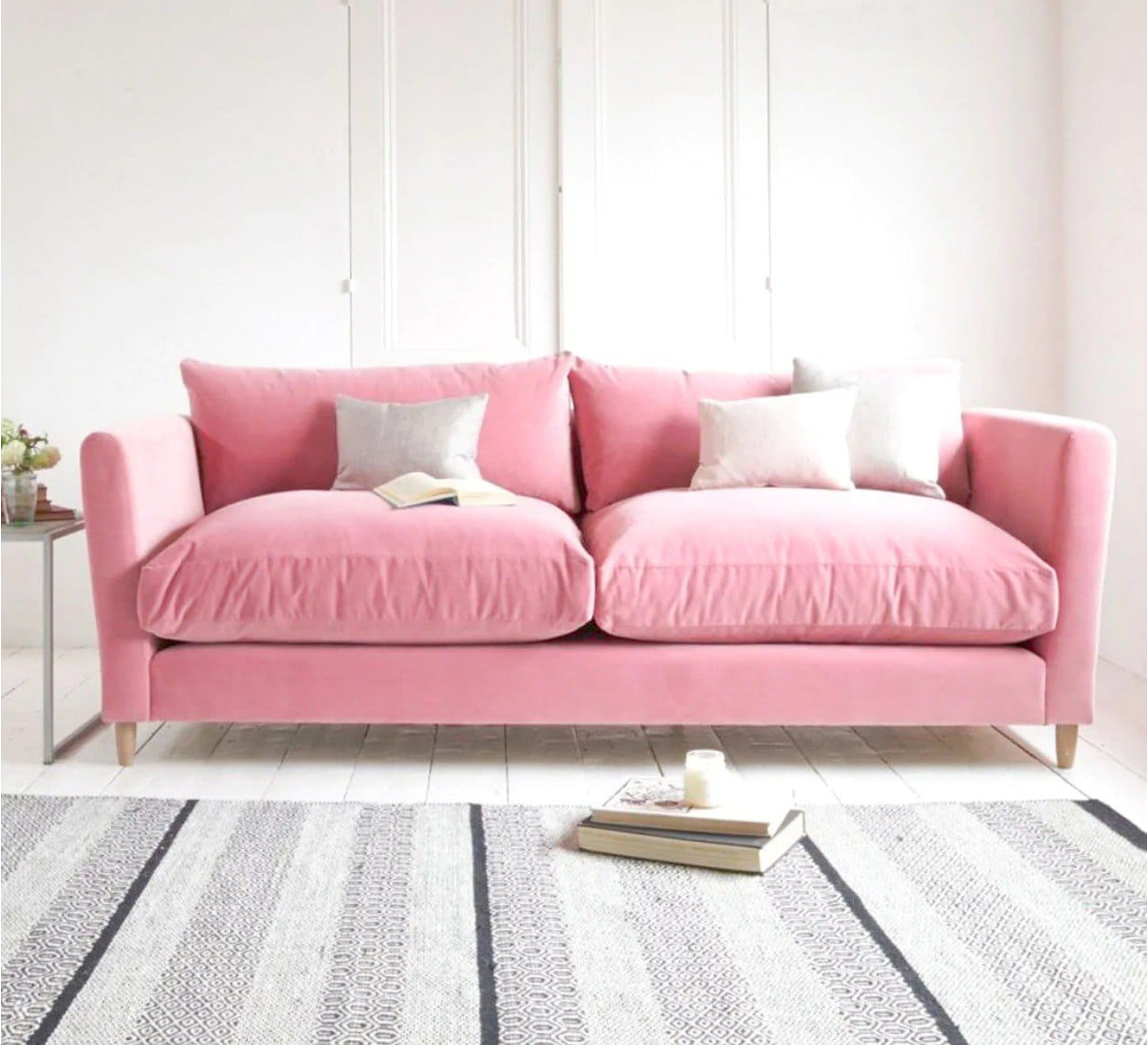 Double pink sofa