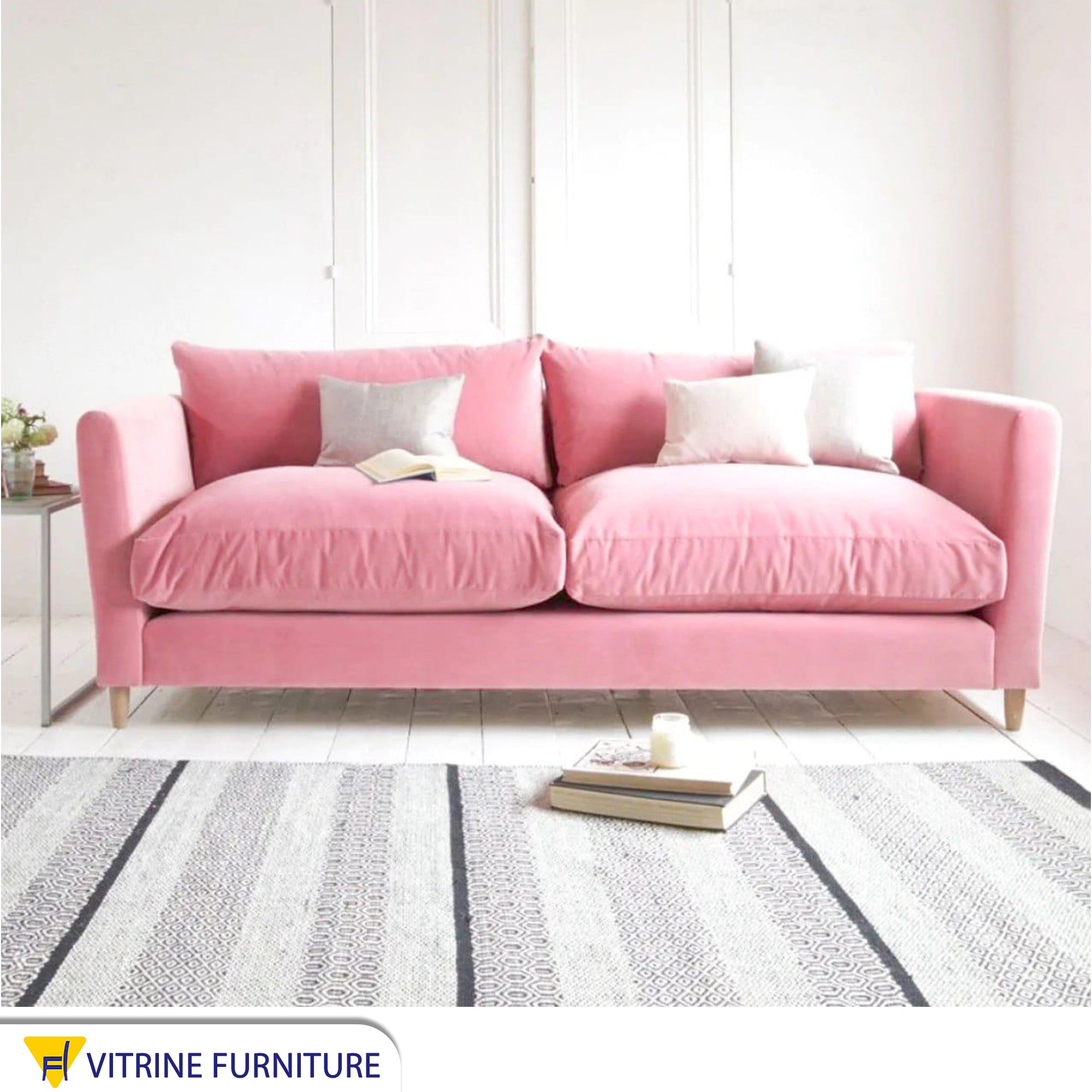 Double pink sofa