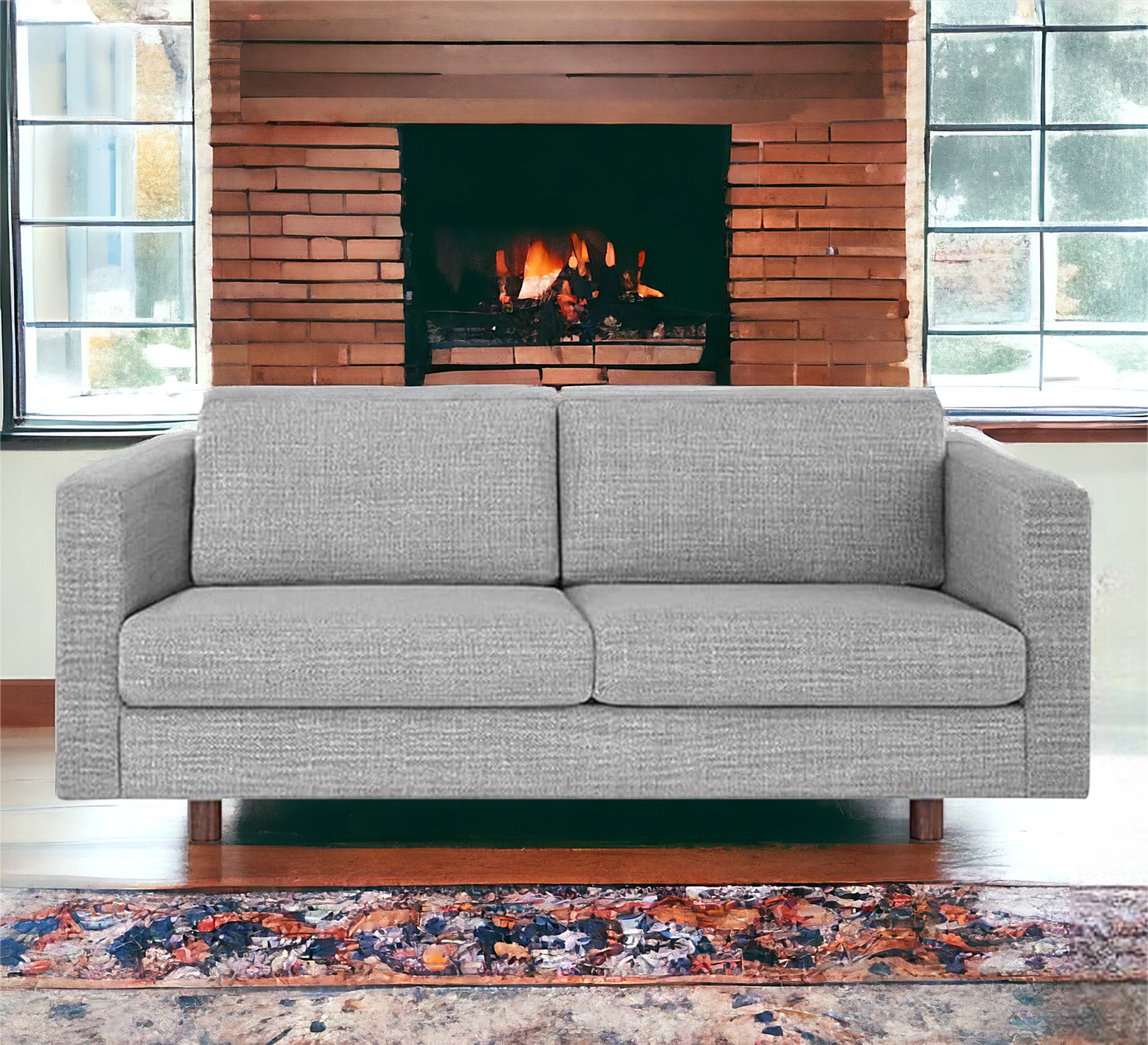 Sofa with double cushions