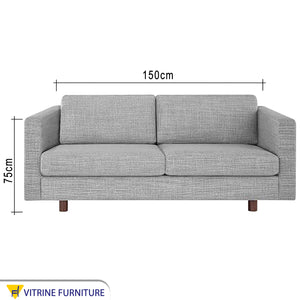 Sofa with double cushions