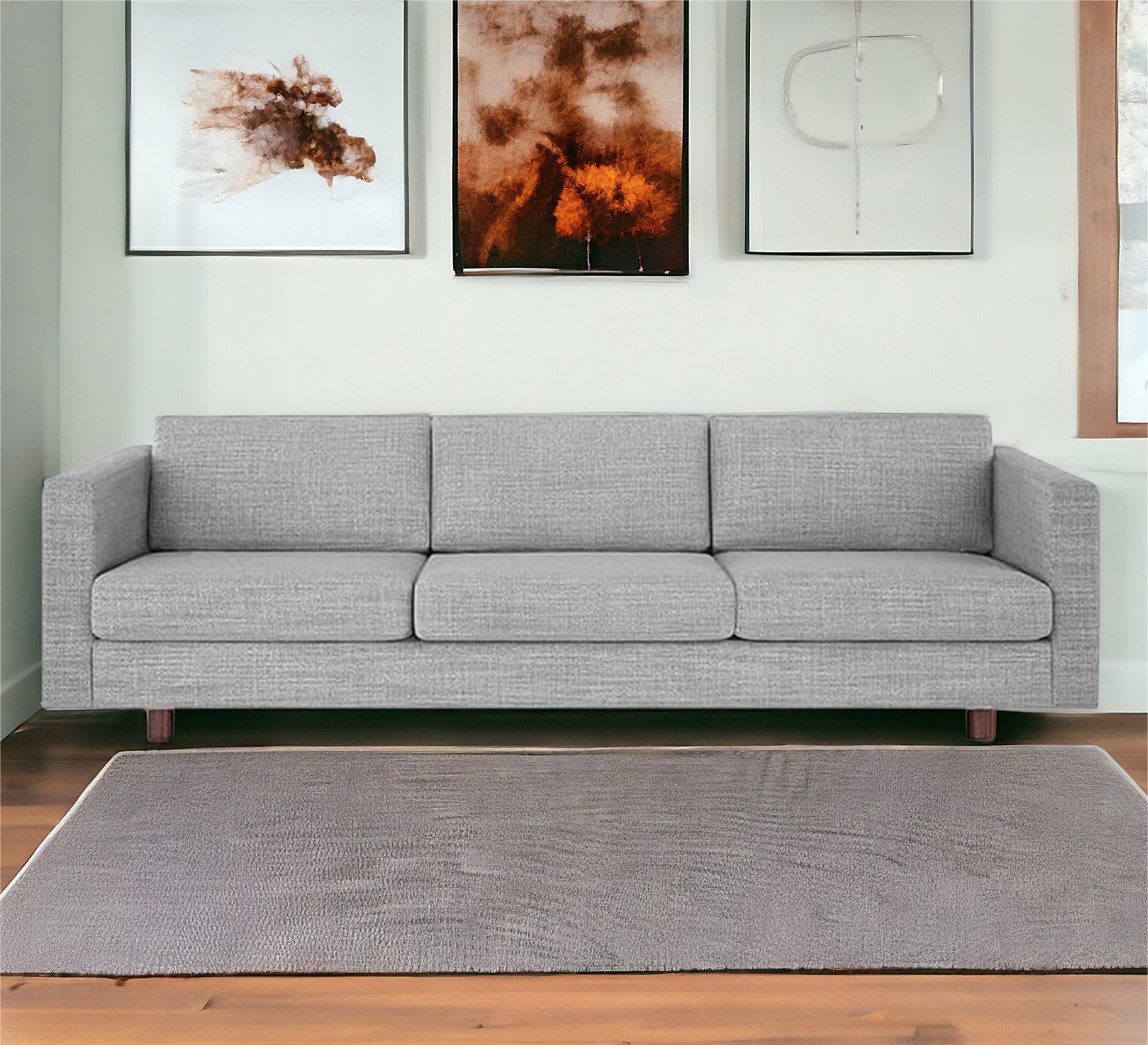 Triple sofa in light grey