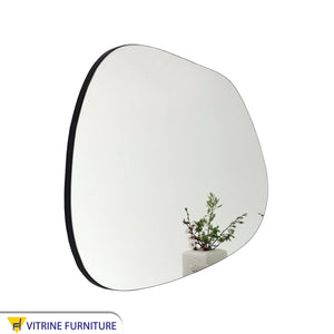 Oval mirror with curvy edges