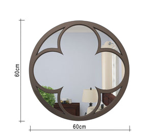 Elegance Reflect: Rose-Infused Circular Mirror