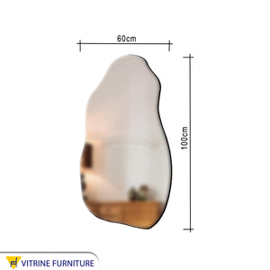 Asymmetric wavy LED bathroom mirror