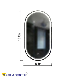 Oval LED mirror