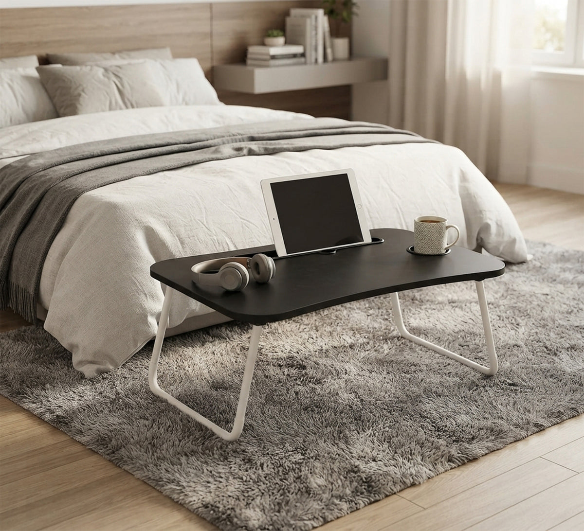 Foldable bedside table