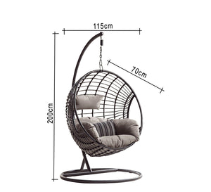 Individual swing for terraces and gardens