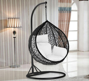 Single hanging swing for terraces