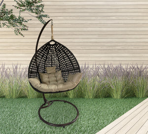 Brown single swing chair