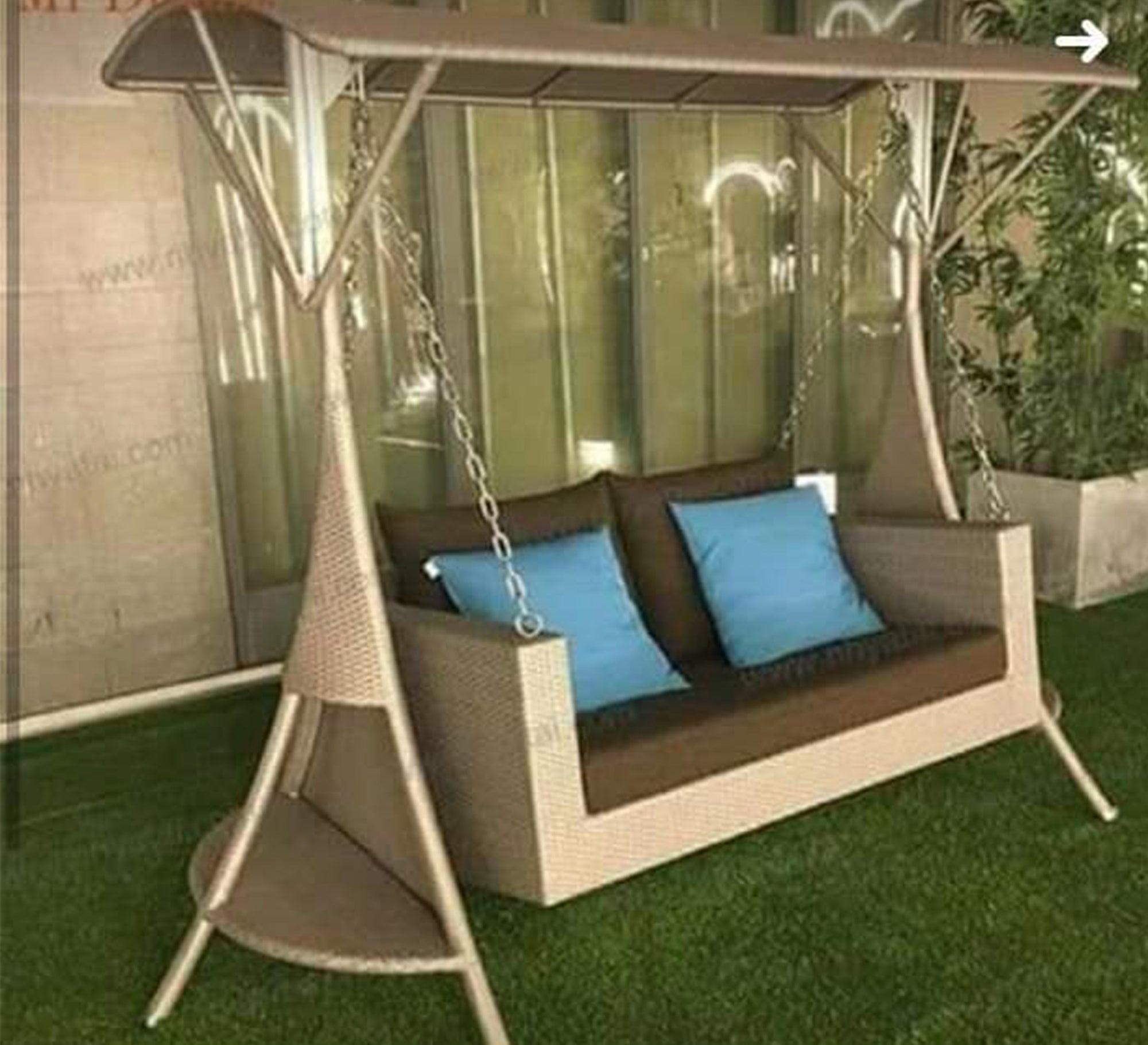 Home swing with side tables