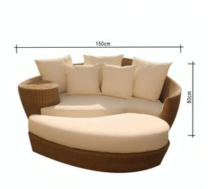 Sofa bed with table armrest