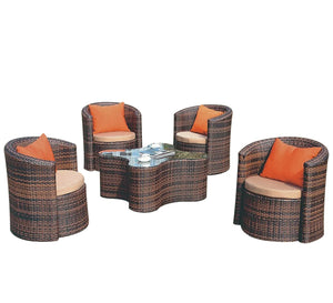 Round chairs set with table