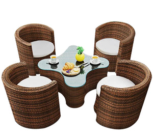 Round chairs set with table