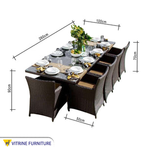Outdoor dining set for family gatherings