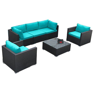 Outdoor seating set with square table