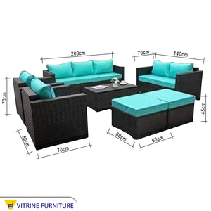 VIP seating set of sofas and chairs