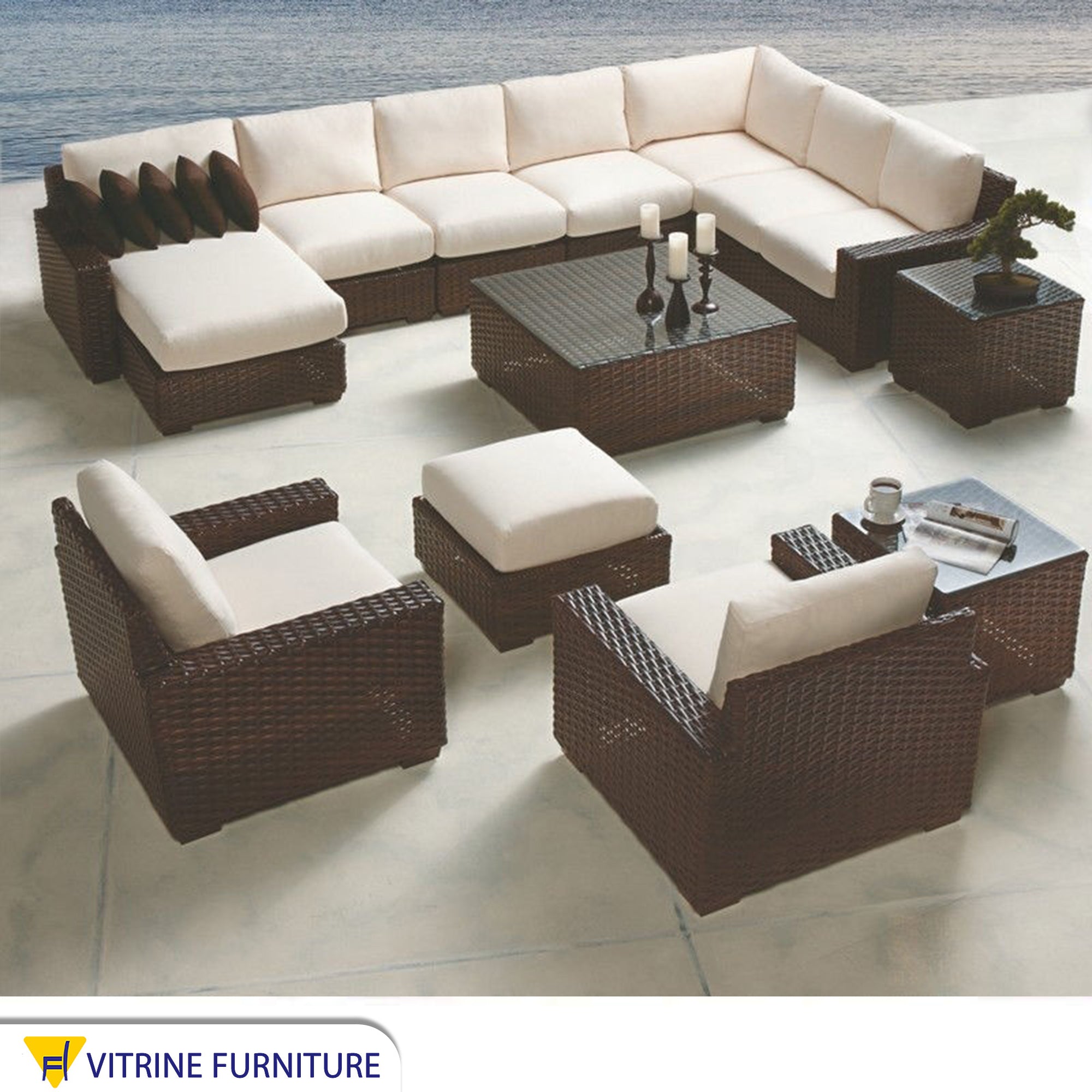 VIP brown airy seating set