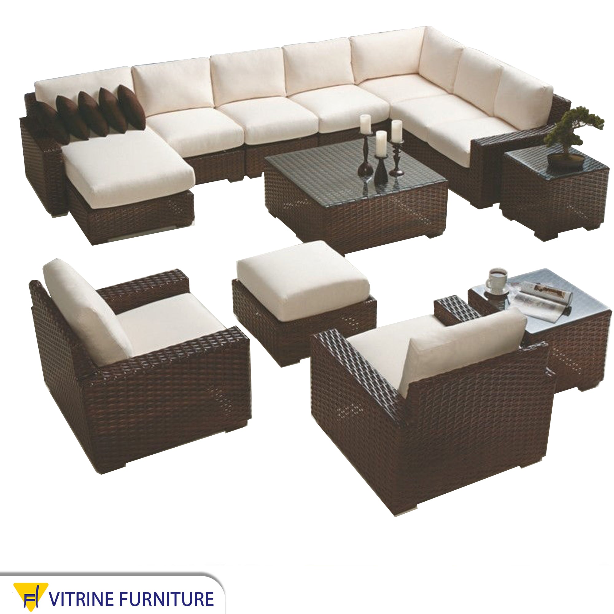 VIP brown airy seating set