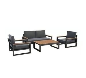 Steel outdoor seating set