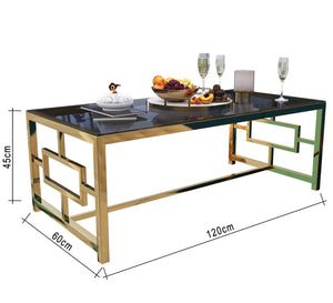 Black rectangular coffee table