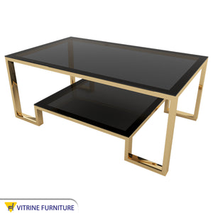 Center table with two different sized surfaces