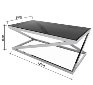 Table with a repeating Z-letter chassis