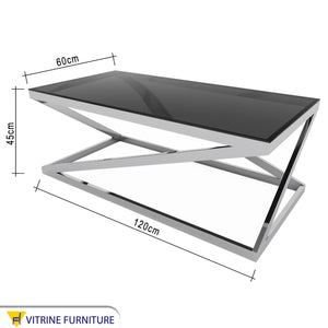 Table with a repeating Z-letter chassis