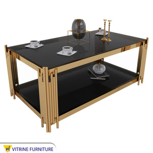 Gold steel table