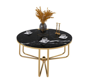 Circular table with Spanish marble top