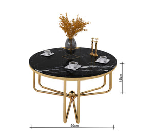 Circular table with Spanish marble top