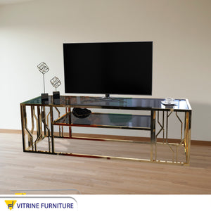 Decorative stainless steel TV stand