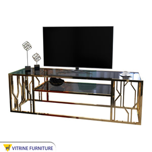 Decorative stainless steel TV stand