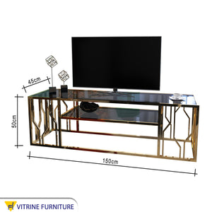 Decorative stainless steel TV stand