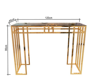 كونسول  مزخرف باعواد متتالية ذهبي