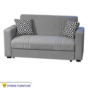 Two-Chair Sofa: Stylish & Comfortable in Gray