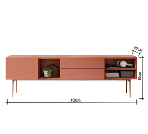 Modern light brown TV unit