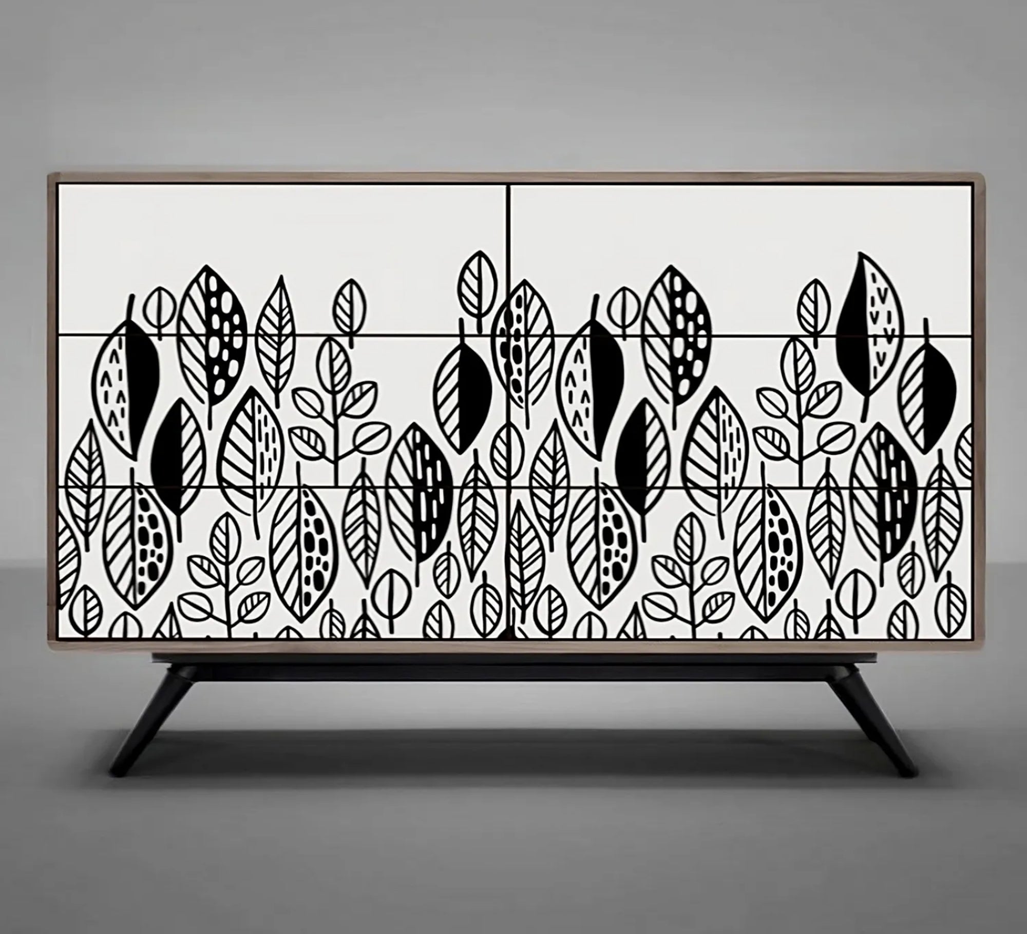 Black & White Wooden Buffet