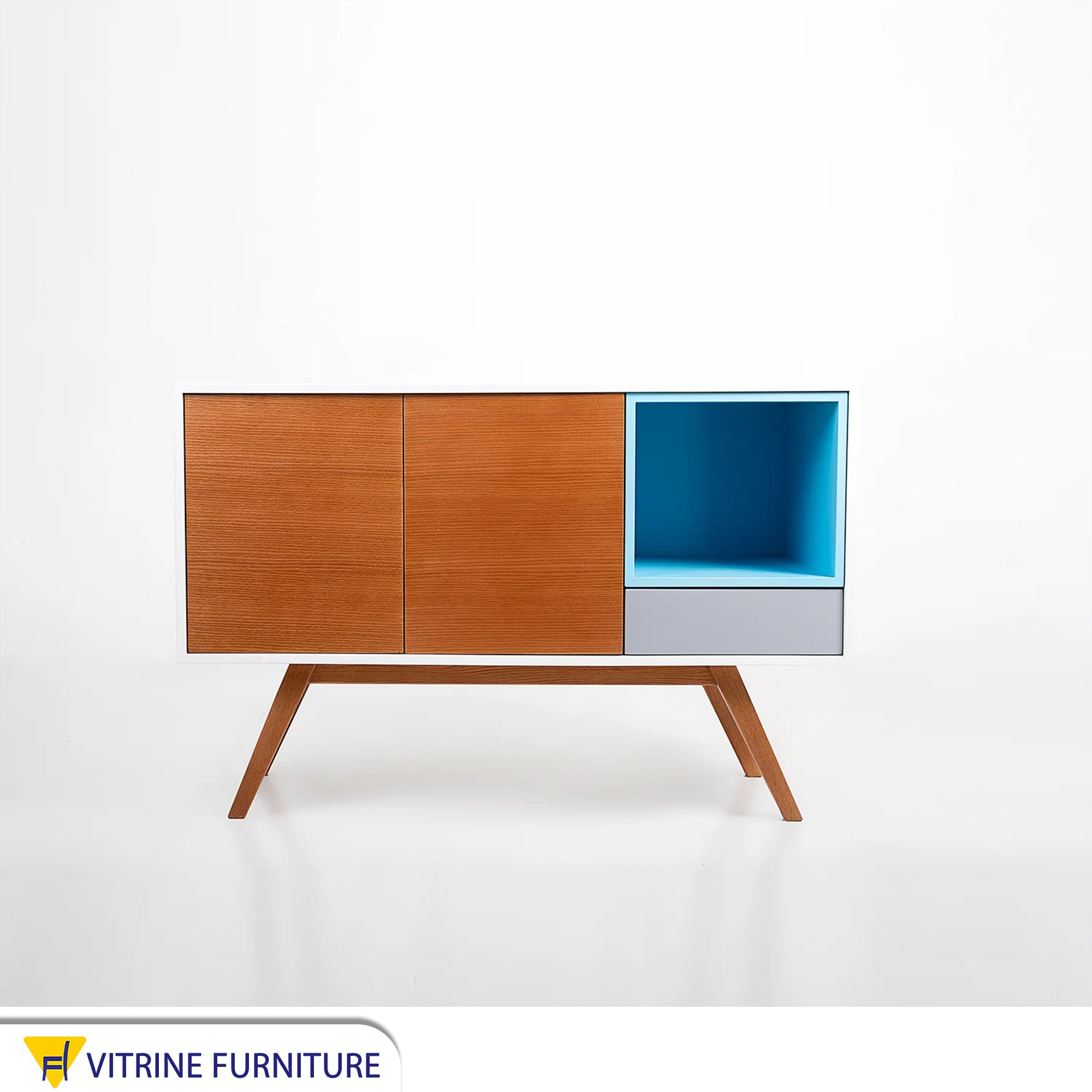 Simple 60s Style Wooden Console