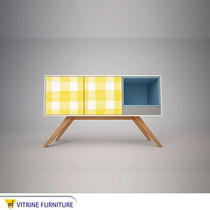 Yellow geometric shapes 60s Style Console