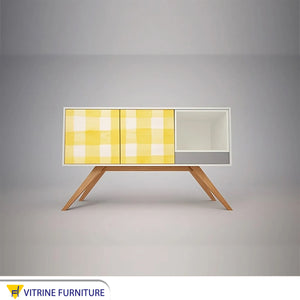 Yellow geometric shapes 60s Style Console