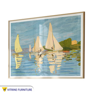 Tableau for a group of sailboats