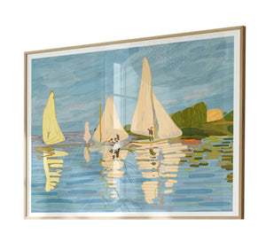 Tableau for a group of sailboats