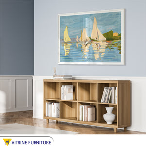 Abstract painting of the Nile and sailboats